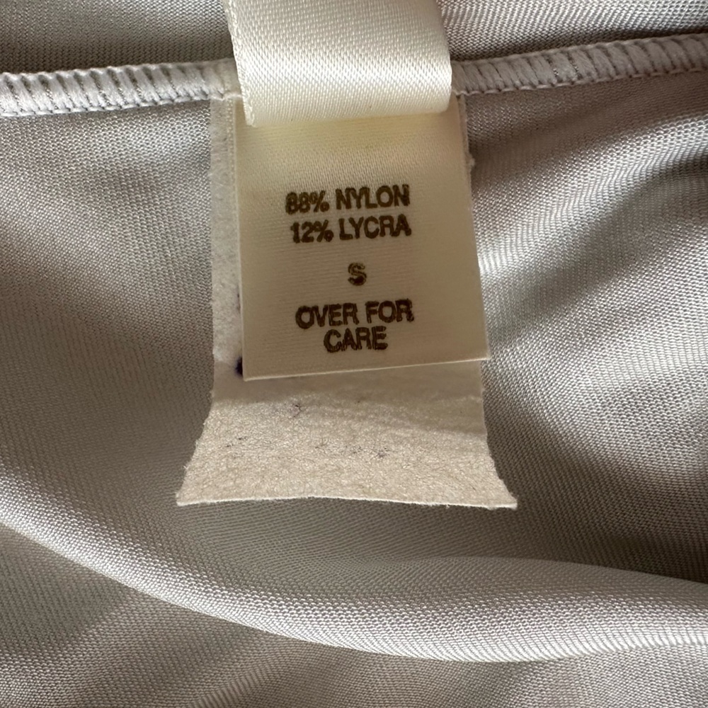Vintage Gold Crown Label Victoria’s Secret Union Made Metallic Silver Swimsuit S - Picture 8 of 10